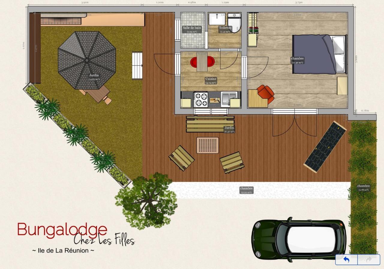 Chez Les Filles - Bungalodge Petite Île Camera foto